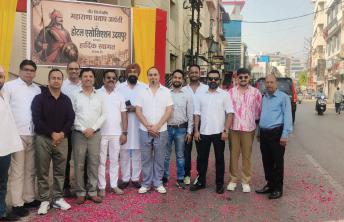वीर शिरोमणि महाराणा प्रताप जयंती के पावन अवसर पर आयोजित महाराणा प्रताप जयंती रैली का होटल एसोसिएशन उदयपुर द्वारा स्वागत अभिनंदन किया गया।